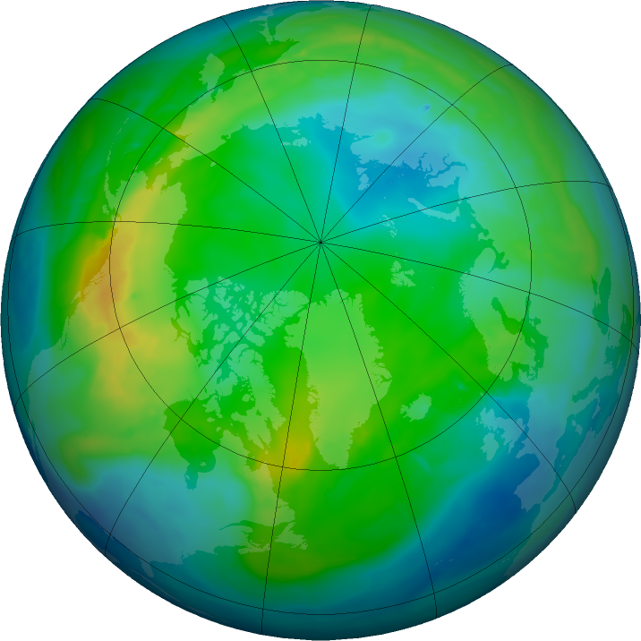 Arctic ozone map for 17 November 2015